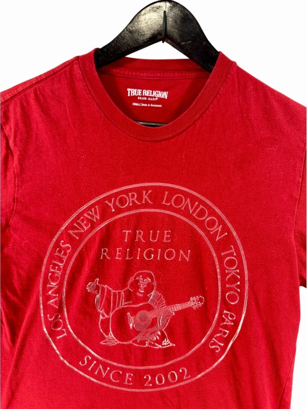 True Religion Red Buddha Logo Graphic T-Shirt Men’s XS